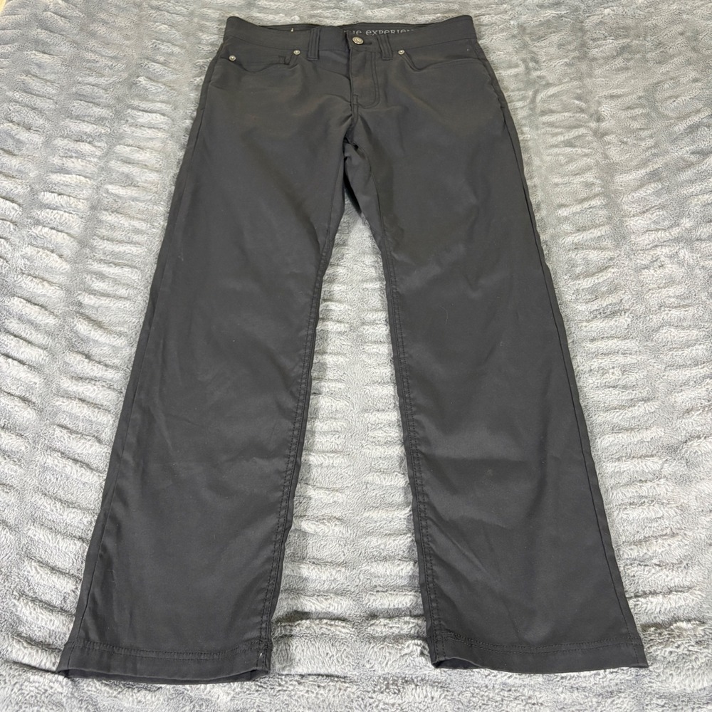 Prana Brion Pant Slim Fit Black 31x30 Mens Nylon Stretch Hiking Trousers AT232